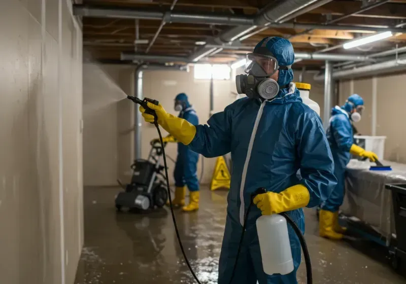 Basement Sanitization and Antimicrobial Treatment process in Custer, SD